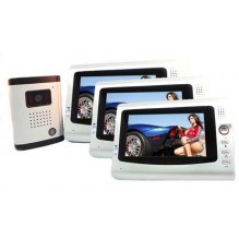 Interfon video cu 3 monitoare model PNI DF-926-3 cu ecran LCD de 7 inch