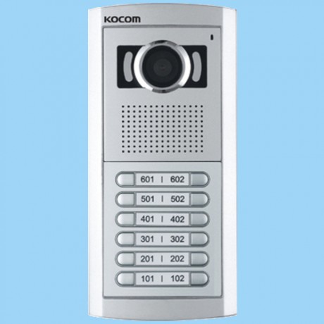 Videointerfon post exterior camera color 1/3" CCD Kocom pentru 12 familii